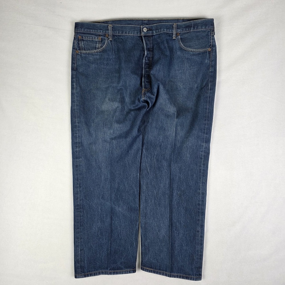 Vintage Y2k Levis 501 Jeans Mens 50x30 Fit 46x28) Blue Denim Button Fly 537303